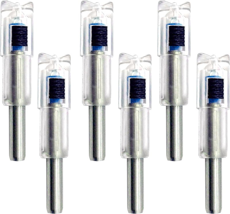 DEEPOWER Store Lighted Nocks for Crossbow Bolts 6-Pack Arrow Nocks for .300"/7.62mm Inside Diameter with ON/Off Switch Archery Nocks for Archery Hunting - Image 2